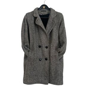 Vintage Wool Blend Coat by Collection Élégante women’s 12 Classic Herringbone